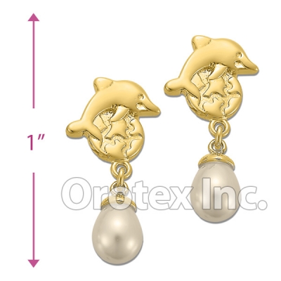 ES 031 Gold Layered Pearl Stud Earrings